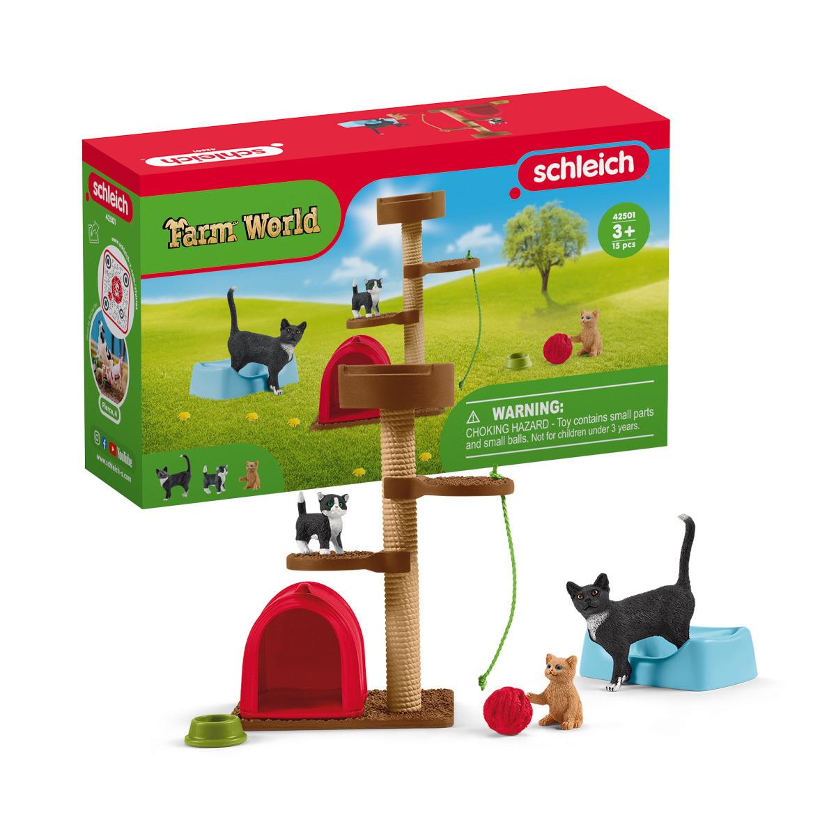 Spielspass fuer niedliche Katzen Spielfiguren-Set
