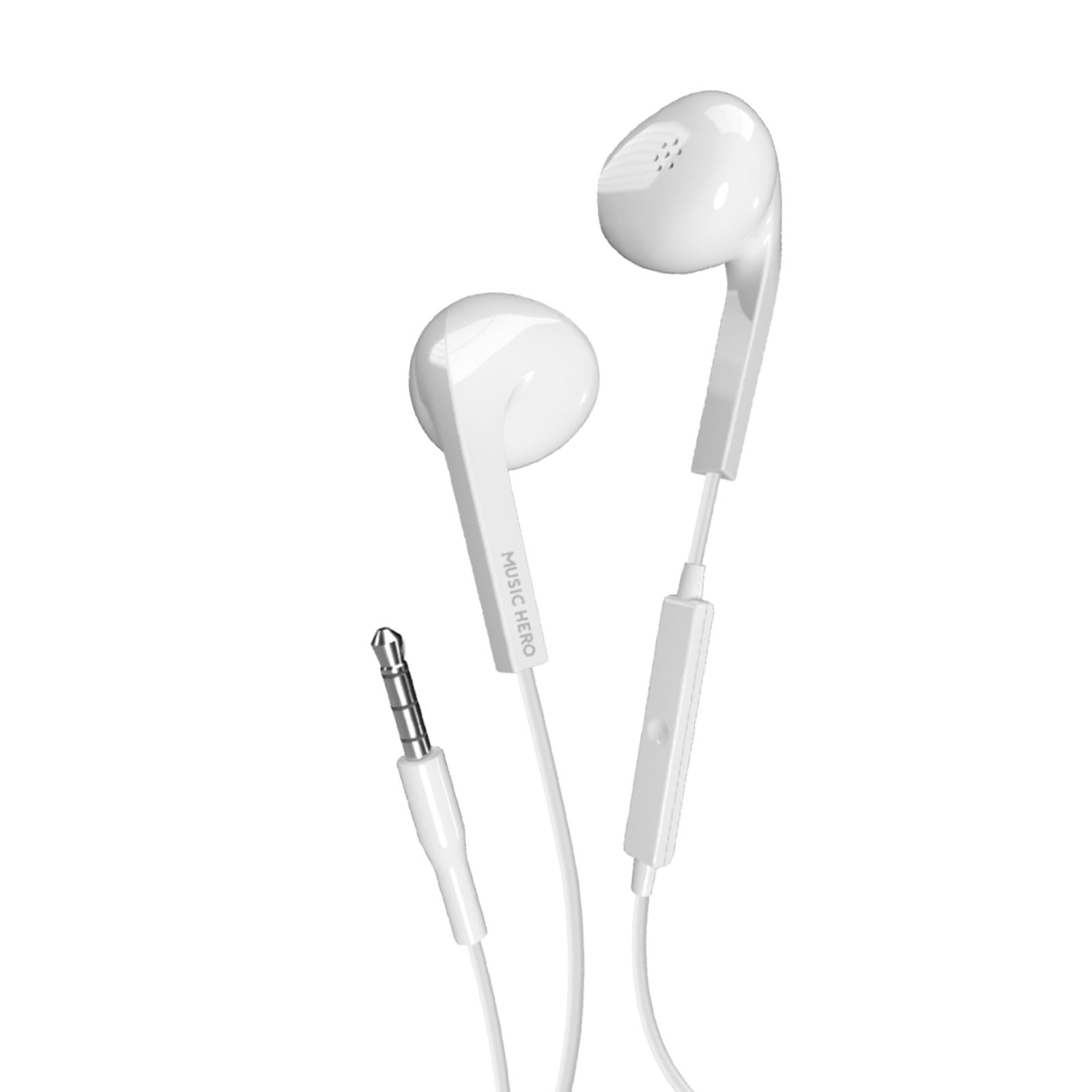 Kabelgebundene Ohrhörer mit 3,5-mm-Klinkenstecker, Weiß In-Ear Kopfhörer
