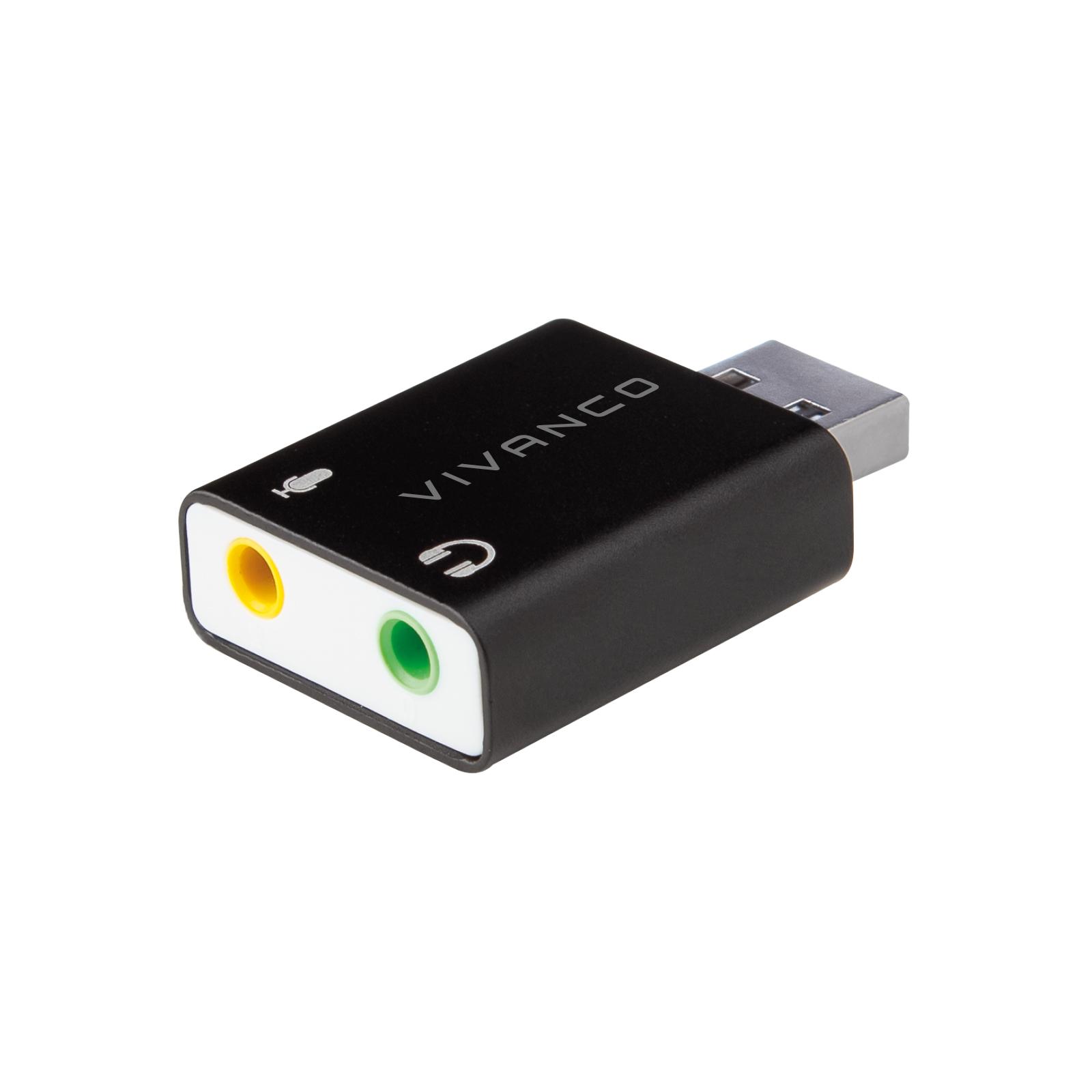 Klinkenadapter USB-A-Stecker auf Mikrofon-Klinke und Kopfhörer-Klinke Adapter
