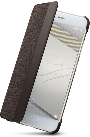 Flip View Cover für Huawei P10 braun