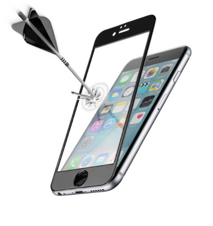 Capsule Schutzglas für Apple iPhone 7, ultraklar, schwarz