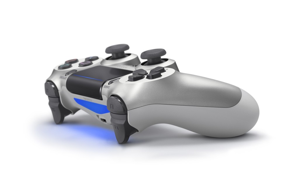 silver playstation controller