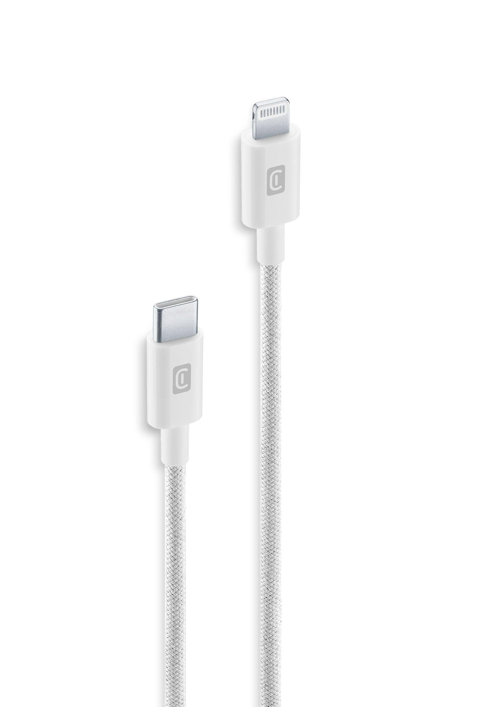 Braided Data Cable 1,5 m USB Typ-C/ Lightning White (60912)