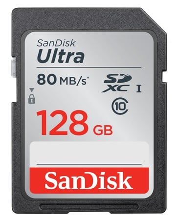 SDXC ULTRA 128GB, Class10, UHS-I, 80MB/Sec Speicherkarte