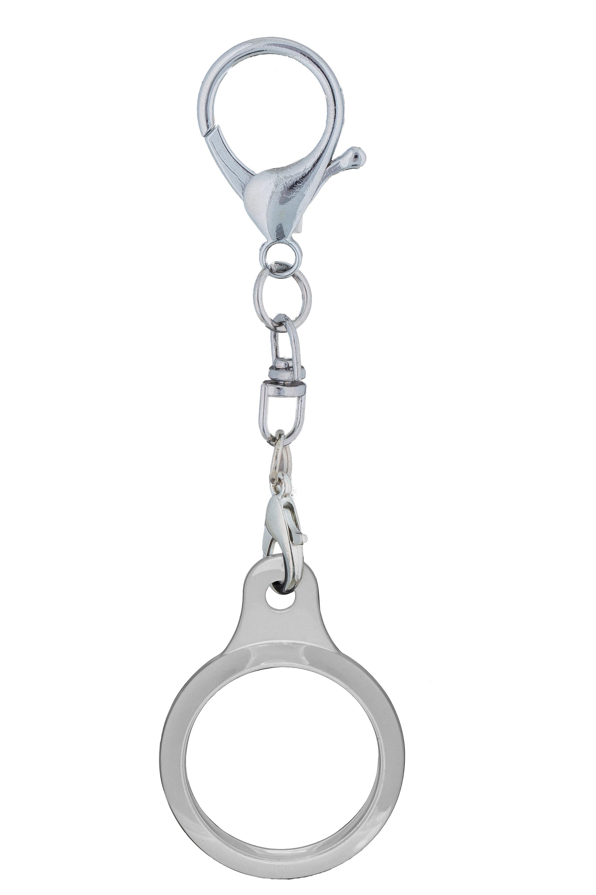 Cover für AirTag Shiny Silver Schlüsselanhänger