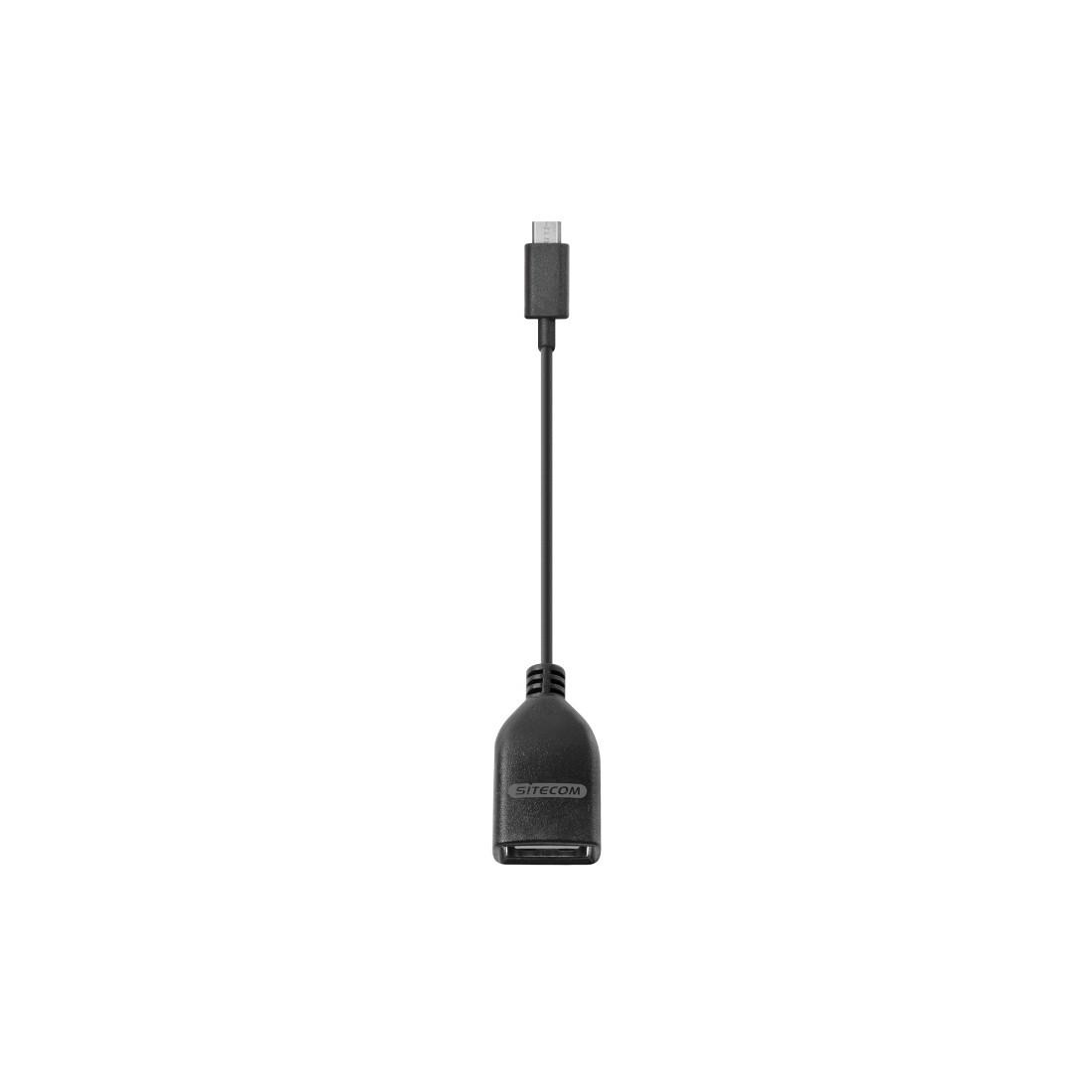 USB-Adapter "On-The-Go", "CN-135", Micro-USB auf USB 2.0 (A), Schwarz (00159675)
