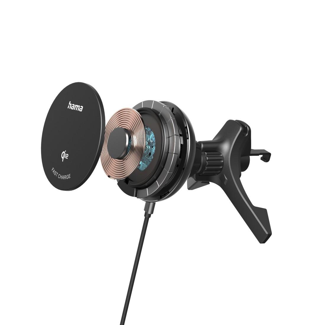 Kabelloses Qi2-Ladegerät, induktives Schnellladen im Auto, 15 W, Schwarz (00201736)
