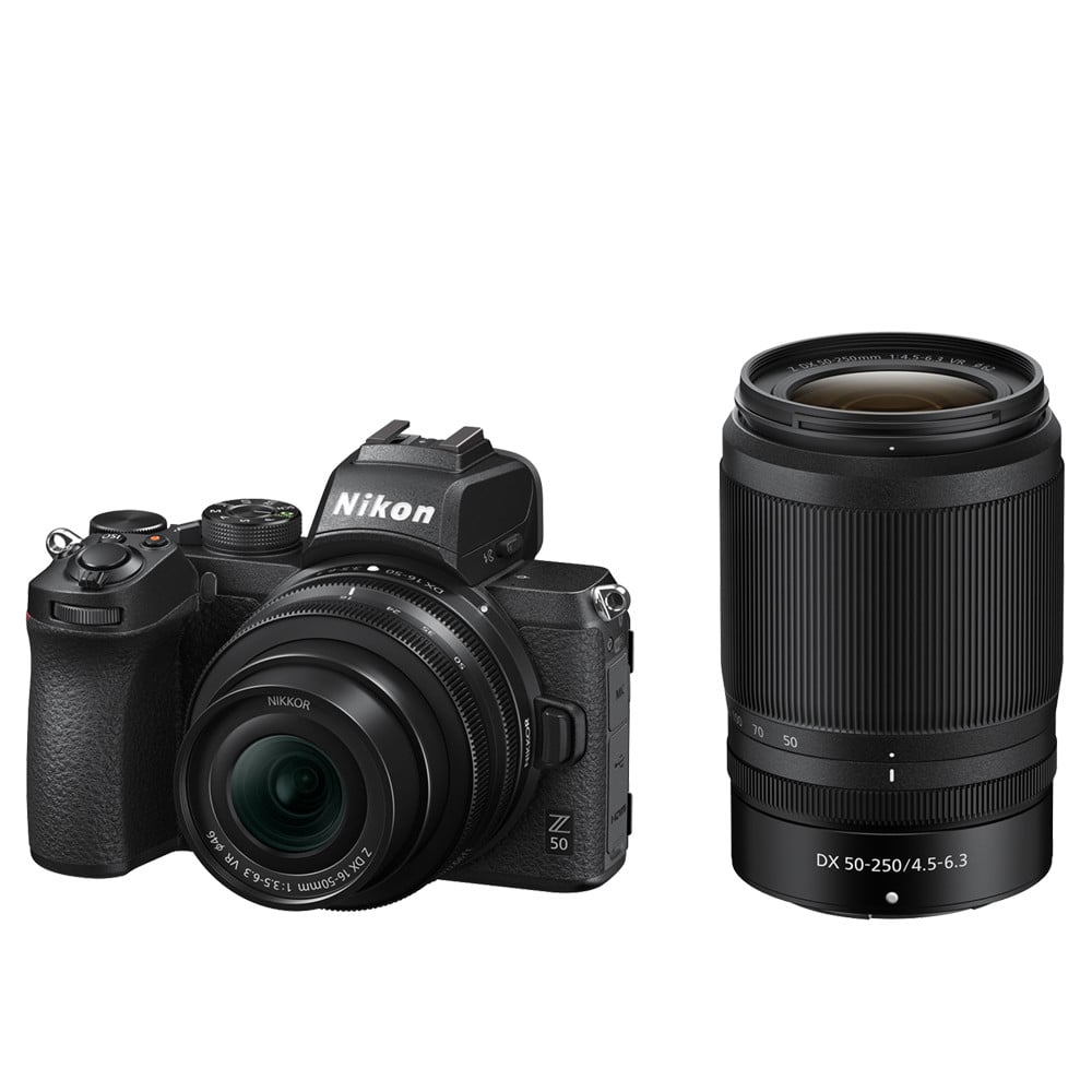 Z 50 Gehäuse + DX 16–50 mm 1:3,5–6,3 VR + DX 50-250 mm 1:4.5-6.3 VR, schwarz