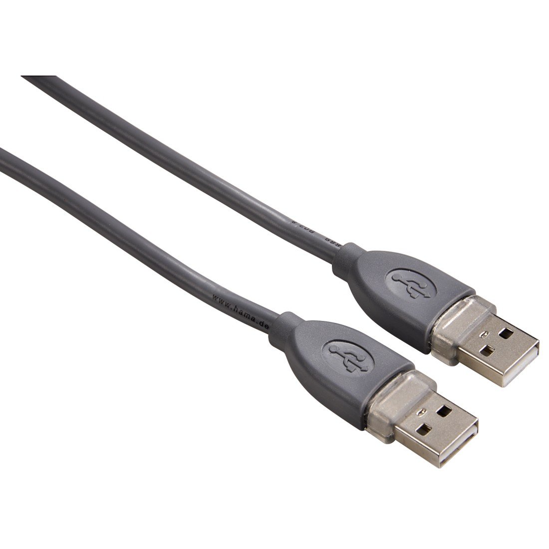 USB-2.0-Kabel (A-A), geschirmt, 1,80 m, Grau (00039664)