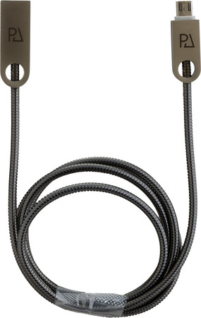 15882 USB Datenkabel Metal High End Micro-USB Anthrazit mit Sync- und Ladefunktion