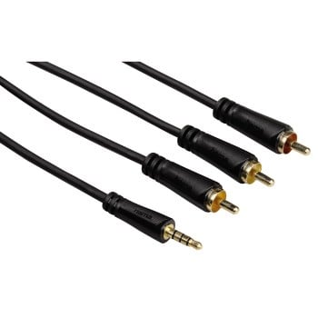 Verbindungskabel, 3,5-mm-Klinken-Stecker 4-pol. - 3 Cinch-Stecker, 1,5 m (00122161)