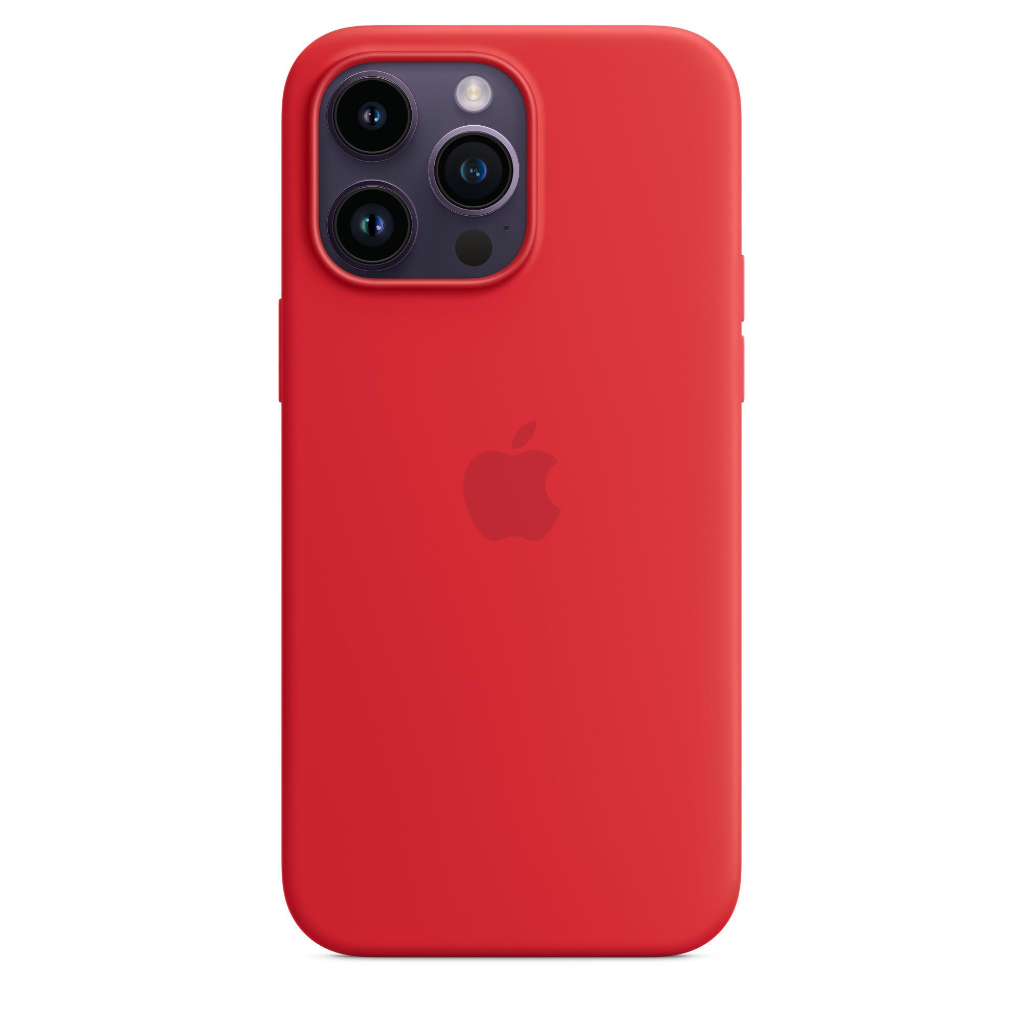 iPhone 14 Pro Max Silikon Case mit MagSafe - (PRODUCT)RED Handyhülle