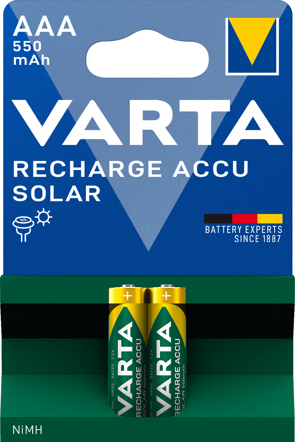 RECHARGE ACCU Solar AAA, 2er Blister Akku