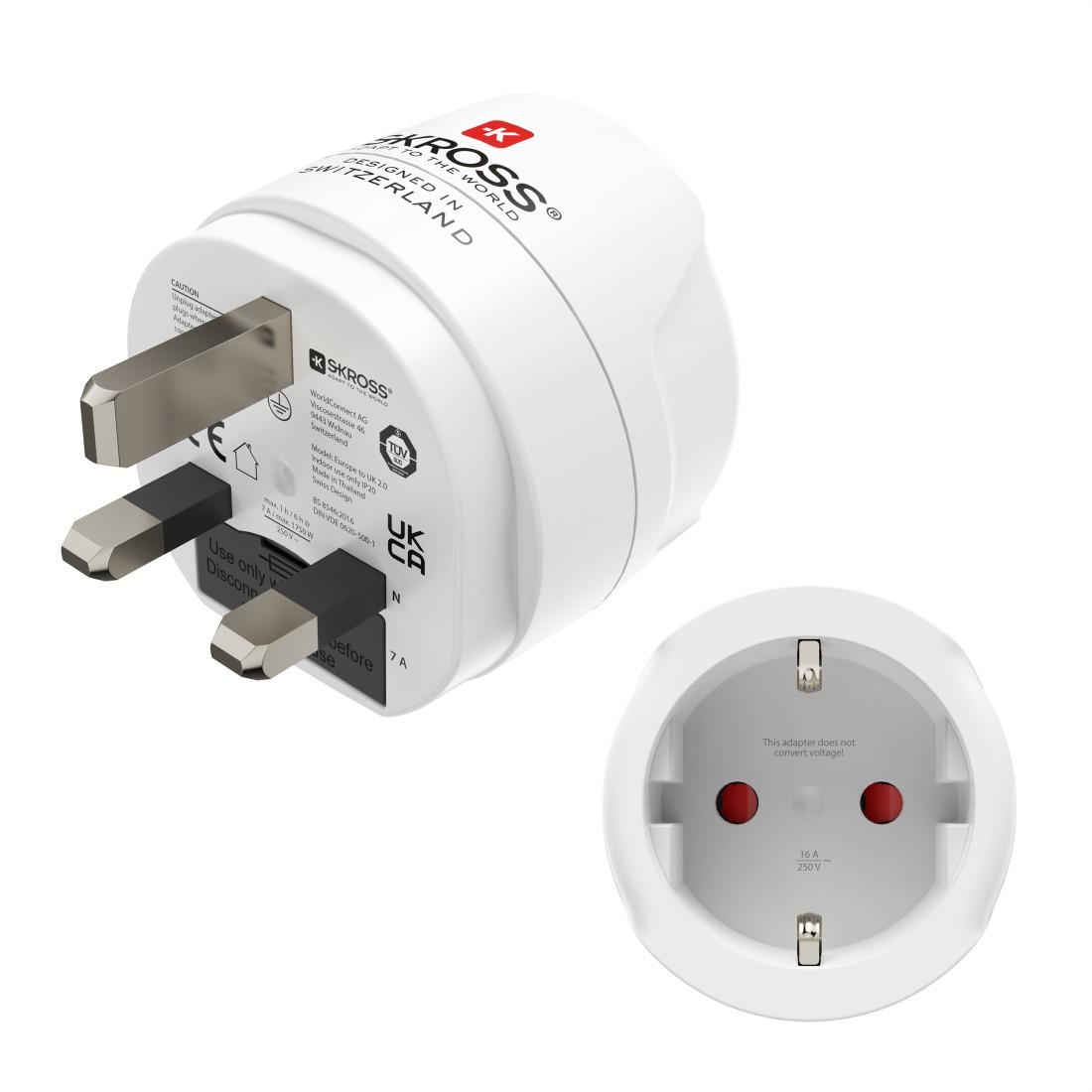 Reiseadapter Reiseadapter Typ G, 3-polig, für England, Commonwealth und UK (00223486)