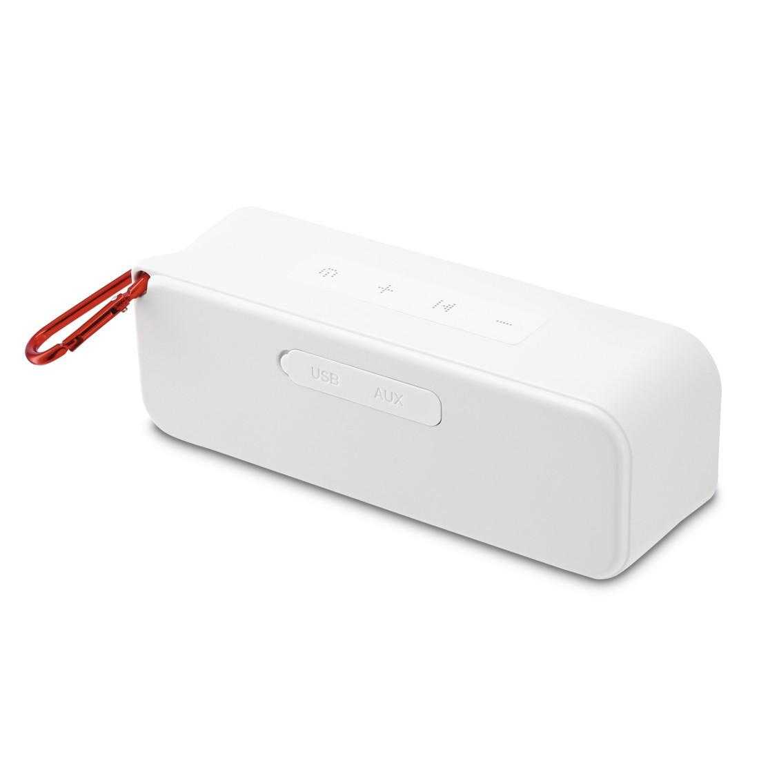 Bluetooth®-Lautsprecher "PowerBrick 2.0", spritzwassergeschützt, 8 W, Weiß (00188227)