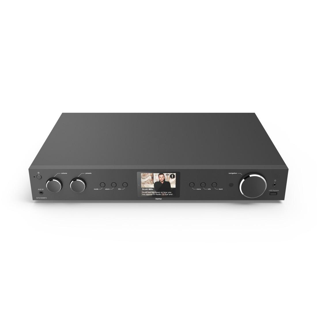 HiFi-Tuner "DIT2105SBTX", DAB+/Internetradio/Bluetooth® RX/TX/App, Schwarz (00054251)
