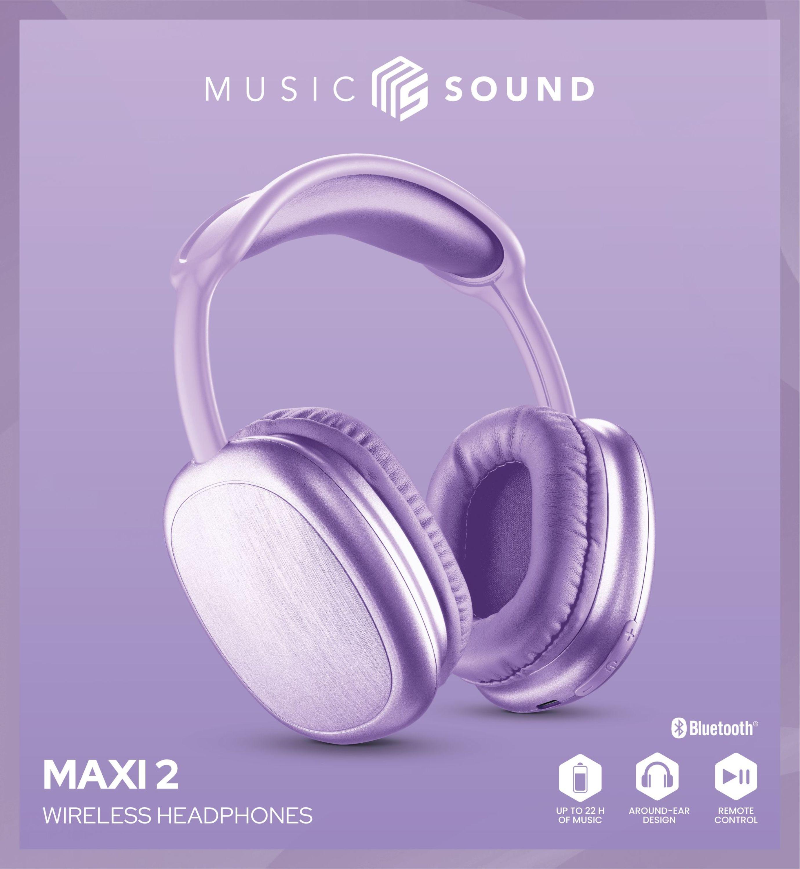 Music & Sound Bluetooth Headphone MAXI 2 Purple (61060) Over-Ear Kopfhörer