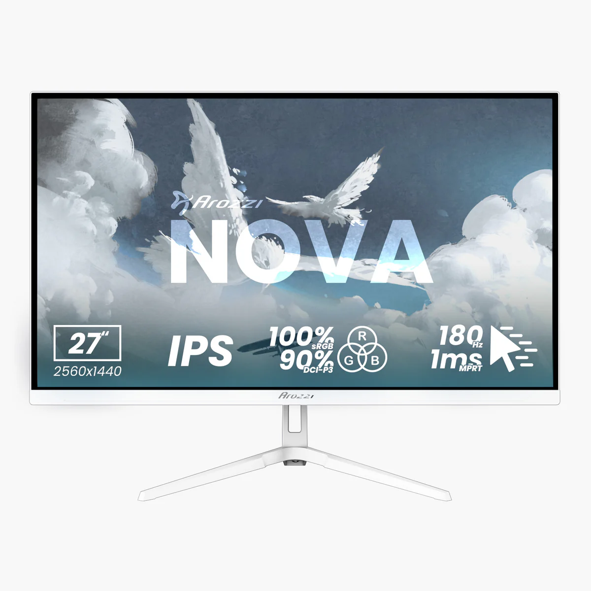 Nova, Weiß, 27 Zoll, QHD, IPS, 180 Hz, 1 ms Gaming-Monitor