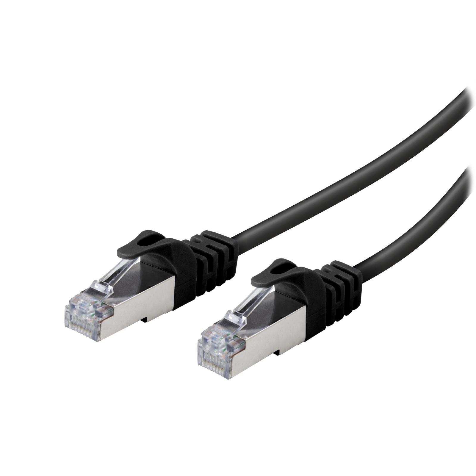 S/FTP CAT 6a Netzwerkkabel, 3m, schwarz