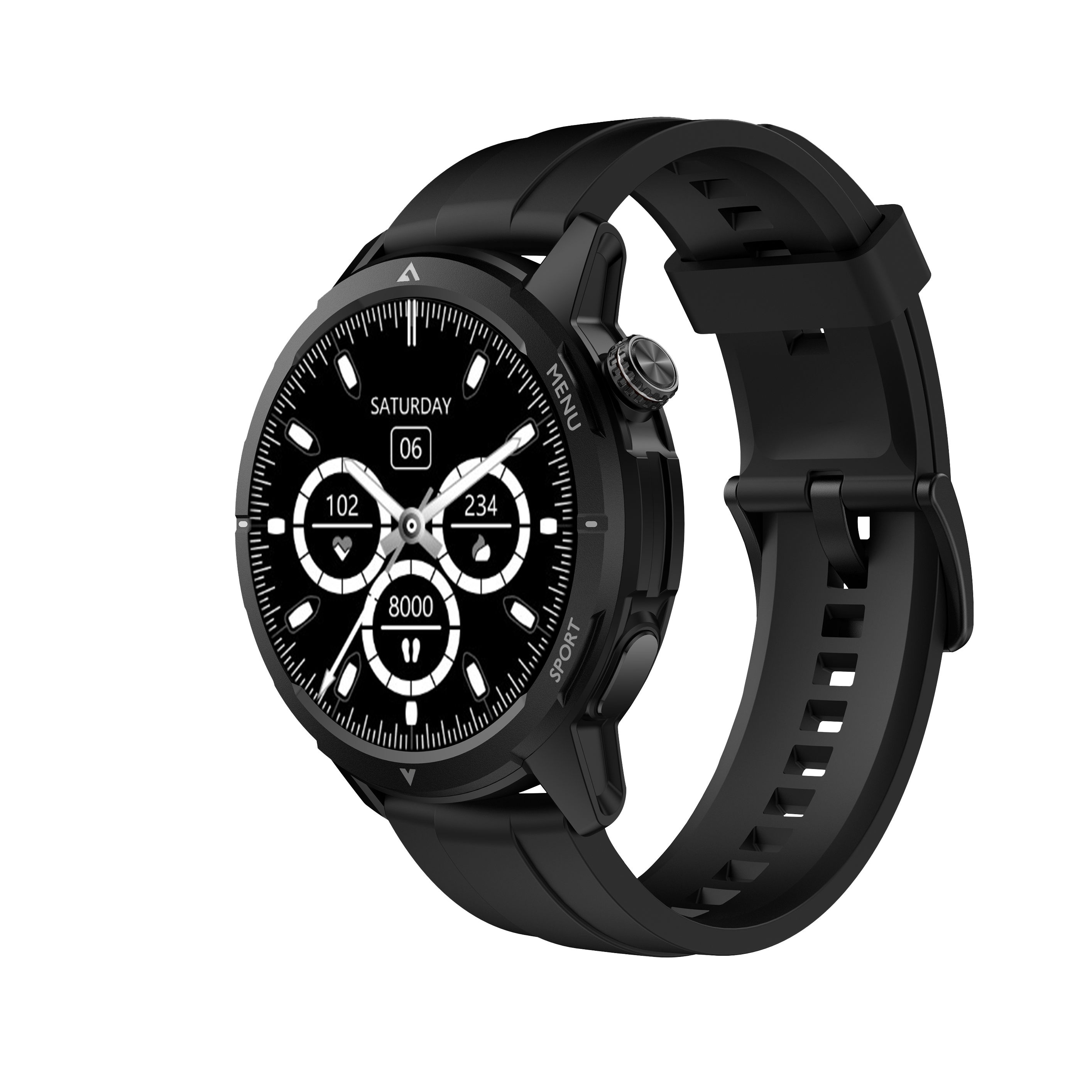 Watch 601, Schwarz Smartwatch