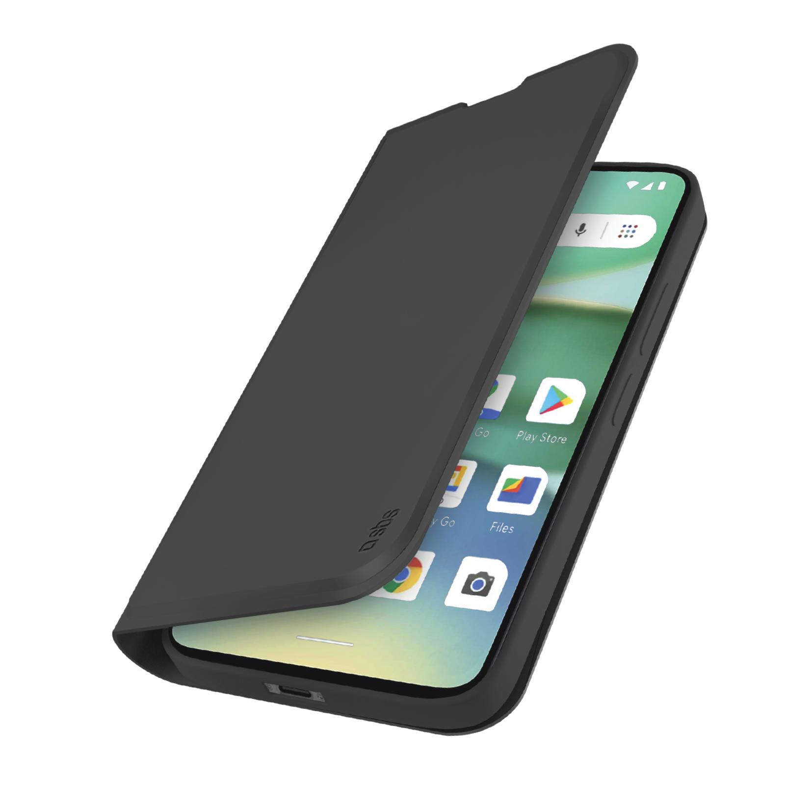 Klapphülle mit Ständer und Soft-Touch-Oberfläche für das Xiaomi Redmi A5 (171mm), Schwarz