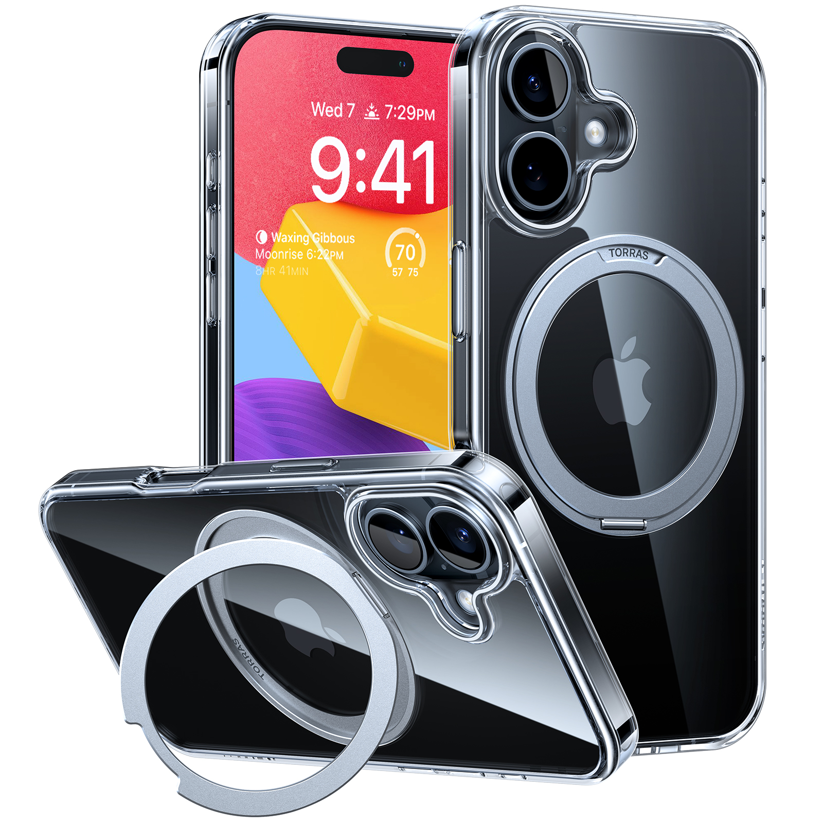 Ostand Pro Series für iPhone 16 Plus Clear Handyhülle