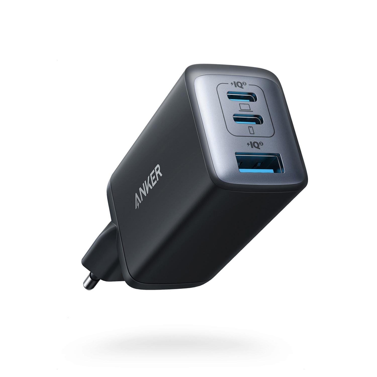 735 Ladegerät (GaNPrime 65W), USB-C und USB-A, Schwarz