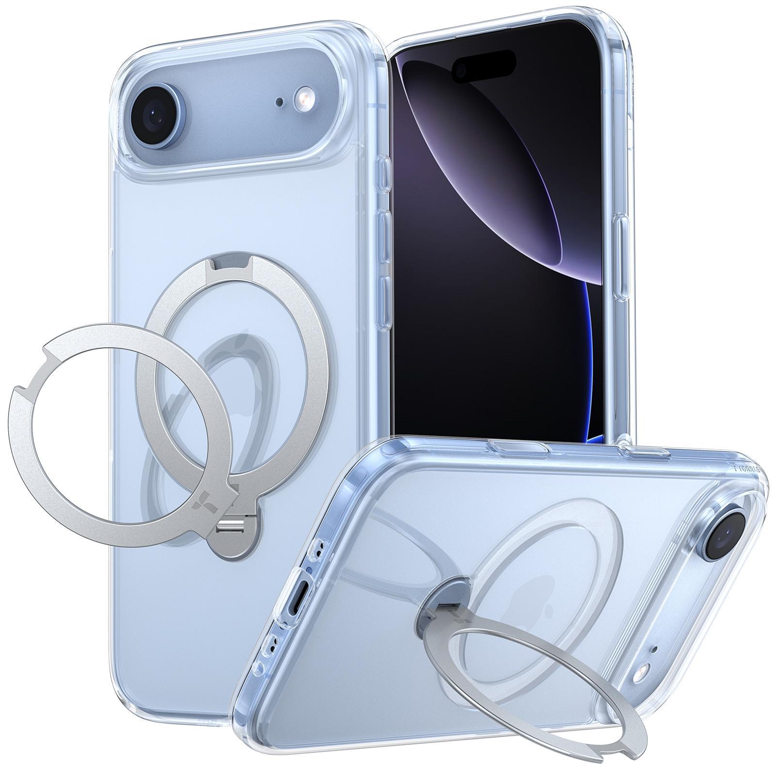 360 Spin Magnetischer Ständer für iPhone 17 Air, Klar Handyhülle
