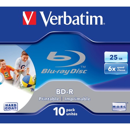 BD-R SL 25GB* 6x Printable 10 Pack Jewel Case Blu-ray-Rohling