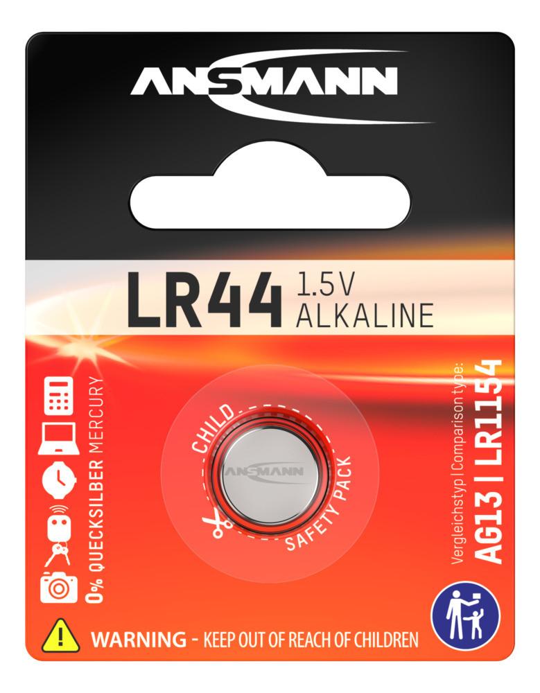 Alkaline LR44, 1er Blister