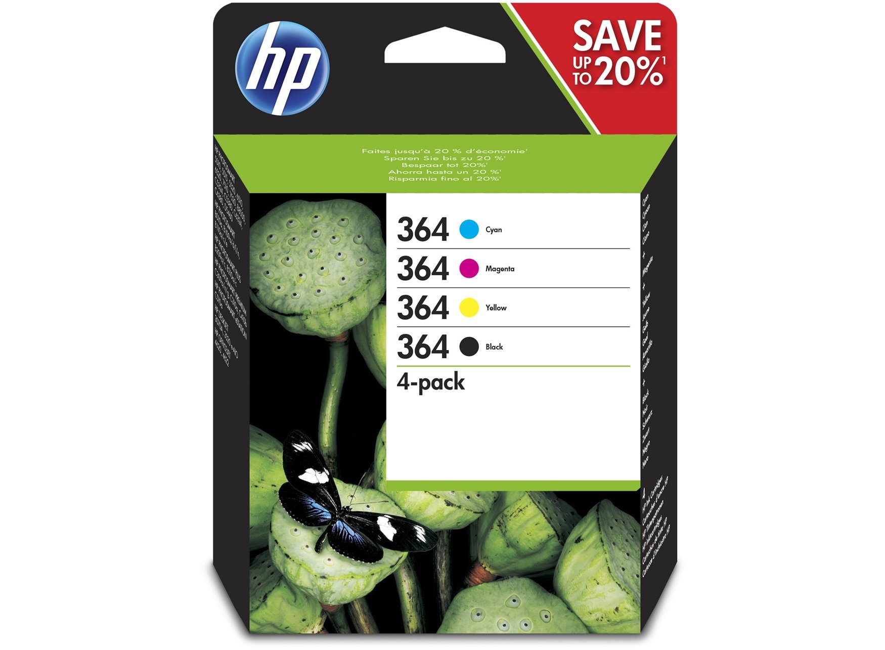 364 4er-Pack schwarz/cyan/magenta/gelb (N9J73AE) Druckerpatrone