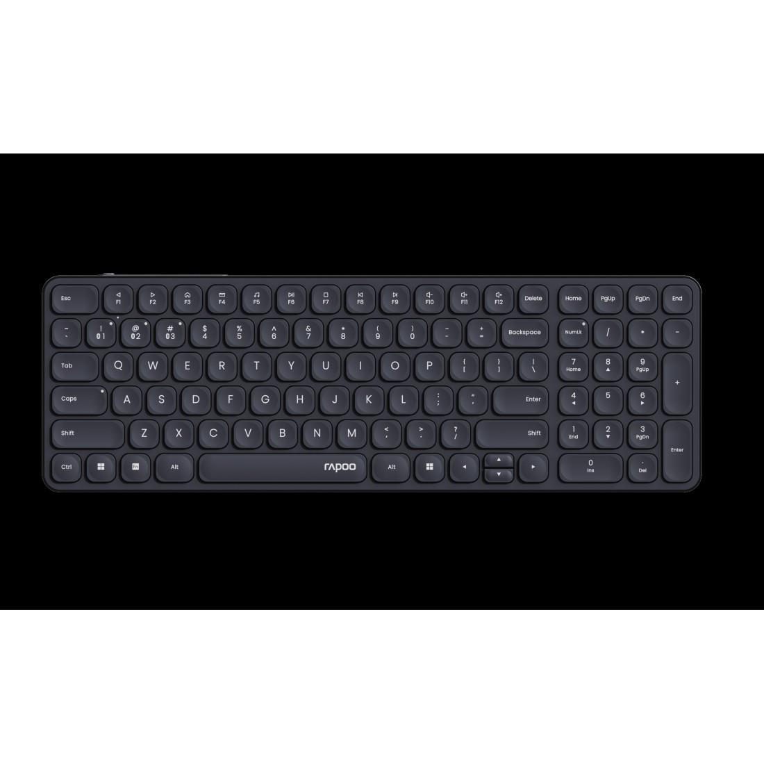 Kabellose, ultraflache Multi-Mode-Tastatur "E9310M", Schwarz, QWERTZ DE (00226108)