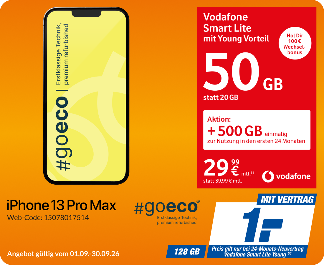 iPhone 13 Pro Max mit Smart Lite für 1€!