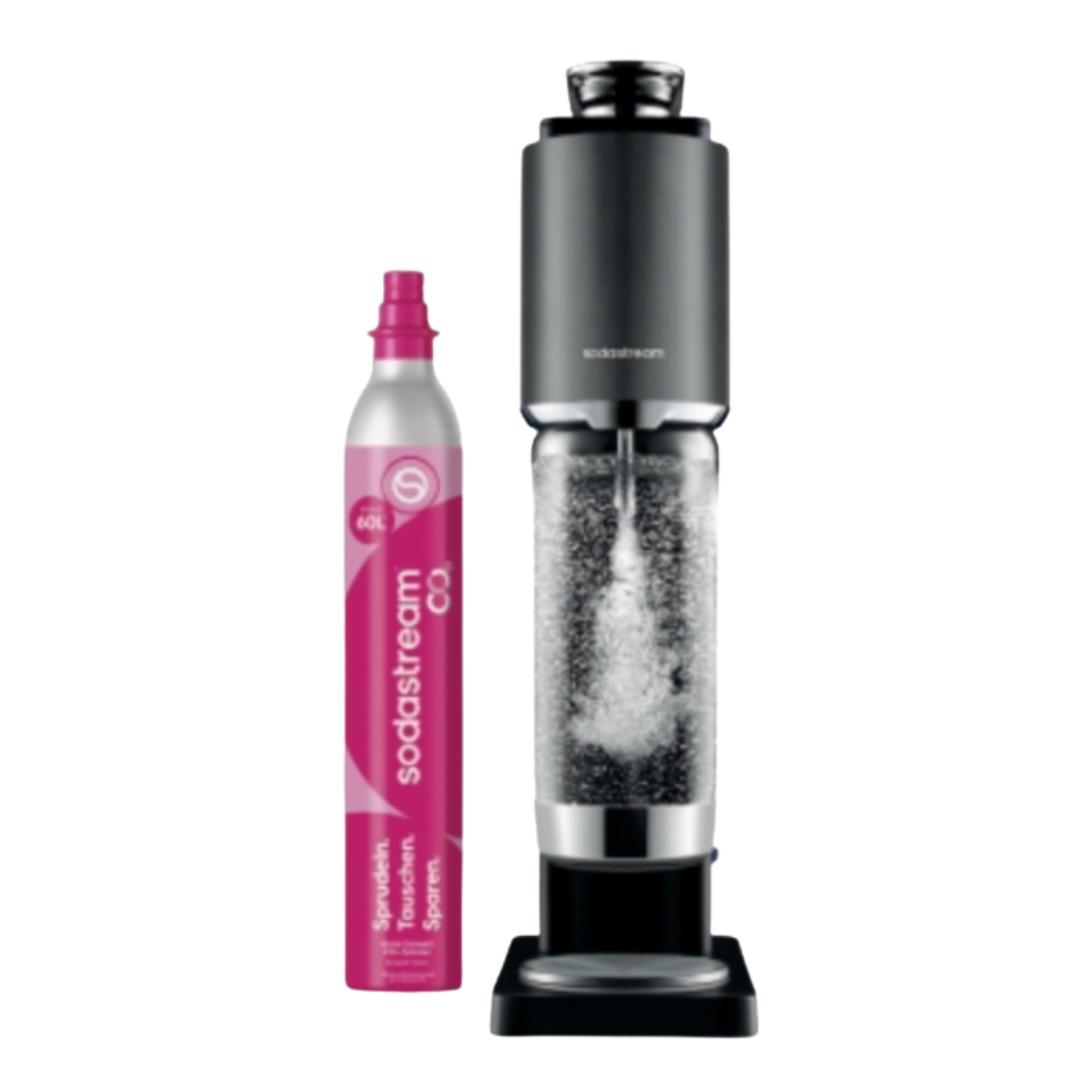FRESH PLUS Schwarz/Silber Standardpack Trinkwassersprudler