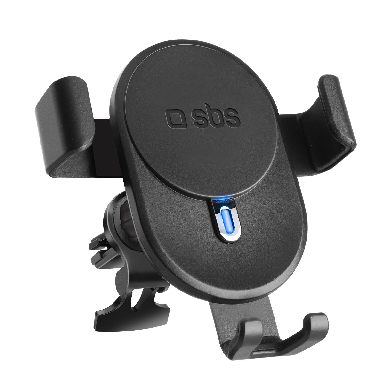 Handy-Autohalterung, 10 W Wireless-Aufladung mit Gravity-Verschluss, Schwarz