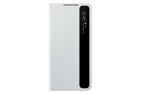 Smart Clear View Cover für Galaxy S21+, Light Gray Handyhülle