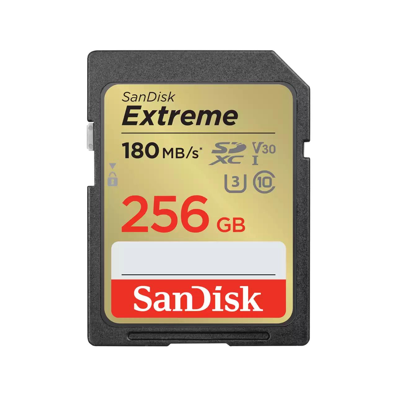 SDXC Extreme 256GB (180/130 MB/s R/W) + 1 Jahr RescuePRO Deluxe (121581) Speicherkarte