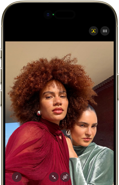 iPhone Air, Vorderseite, Dynamic Island oben Mitte, Automatische Ausrichtung für Fotos wird verwendet