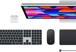 Mac Zubehör: AirPods, Studio Display, Magic Keyboard, Magic Mouse, Magic Trackpad, MagSafe Ladekabel