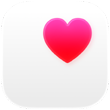 Health App Symbol, ein pinkes Herz in einem weißen Feld