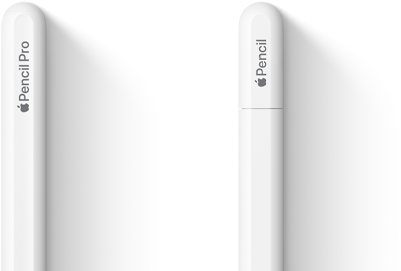Apple Pencil Pro und Apple Pencil (USB-C) nebeneinander