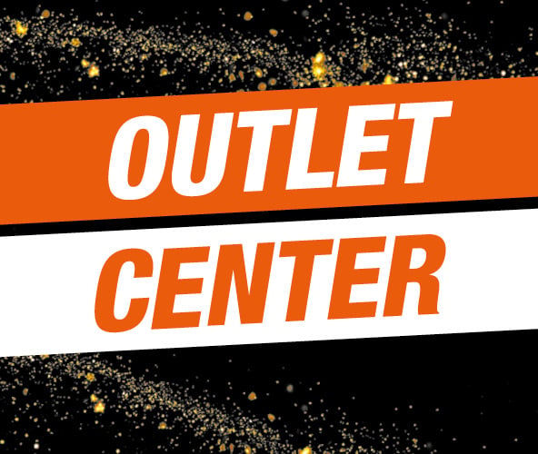 Banner mit der Aufschrift: Outlet Center