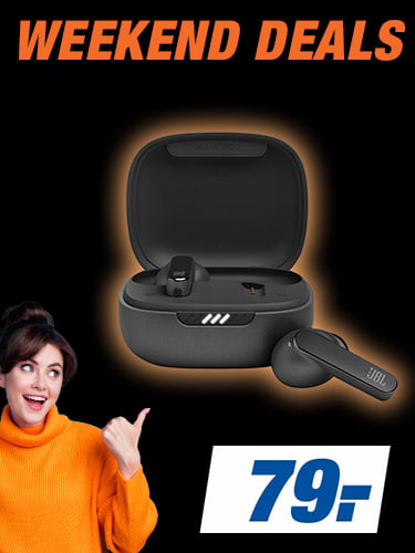 WEEKEND DEALS
VIELE TOP-ANGEBOTE. NUR FÜR KURZE ZEIT
z. B. JBL LIVE PRO 2 TWS