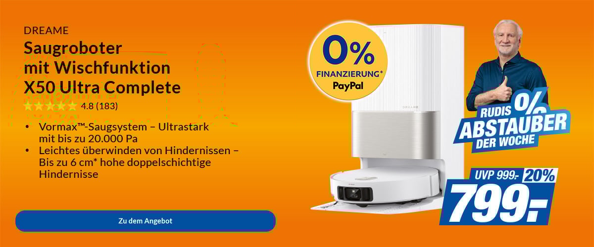 dreame X50 Ultra Complete White Saugroboter mit Wischfunktion