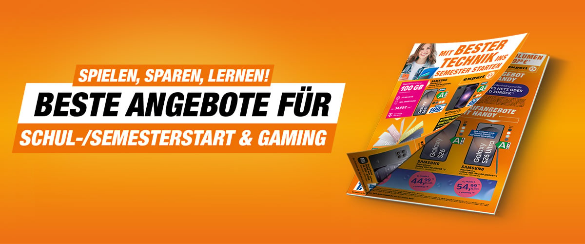 SPIELEN, SPAREN, LERNEN!
BESTE ANGEBOTE FÜR SCHUL-/SEMESTERSTART & GAMING