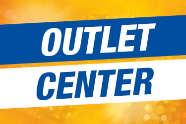 Banner mit der Aufschrift: Outlet Center