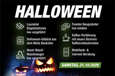 Halloween Aktion mit Live Vorführung 