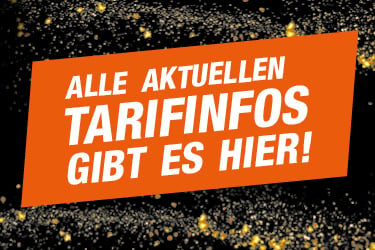 Banner mit der Aufschrift: Alle aktuellen Tarifinfos gibt es hier