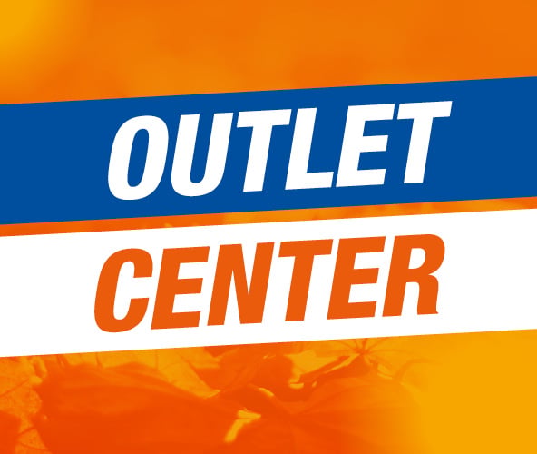Banner mit der Aufschrift: Outlet Center