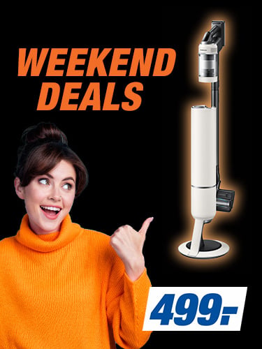 WEEKEND DEALS
VIELE TOP-ANGEBOTE. NUR FÜR KURZE ZEIT
Samsung Bespoke AI Jet 100 EX80F28EES